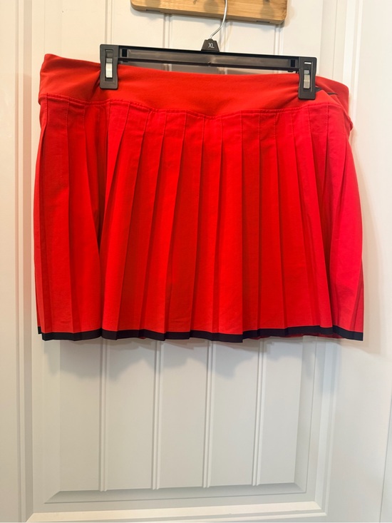 Nike Dresses & Skirts - Nike Pink Red Pleated Tennis Skirt with Black Hem